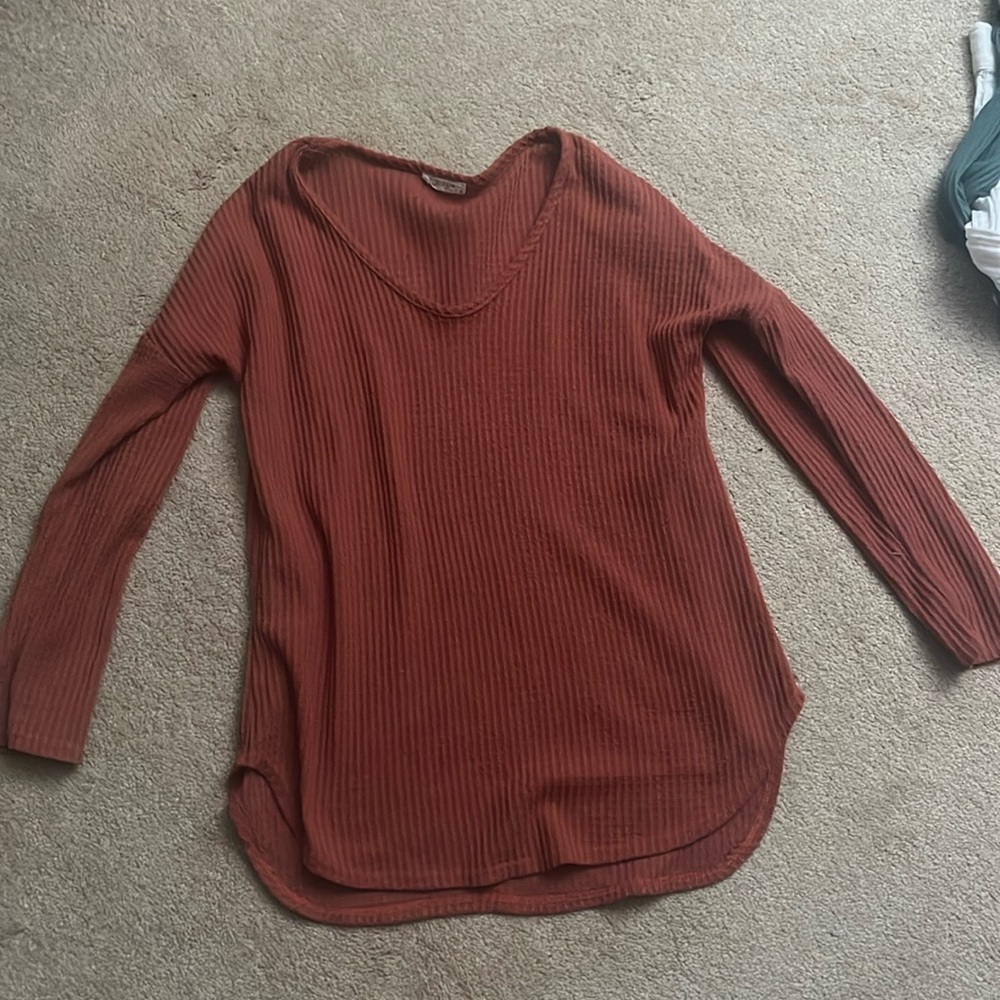 Waffle sweater